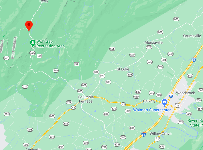 12183 Trout Run map